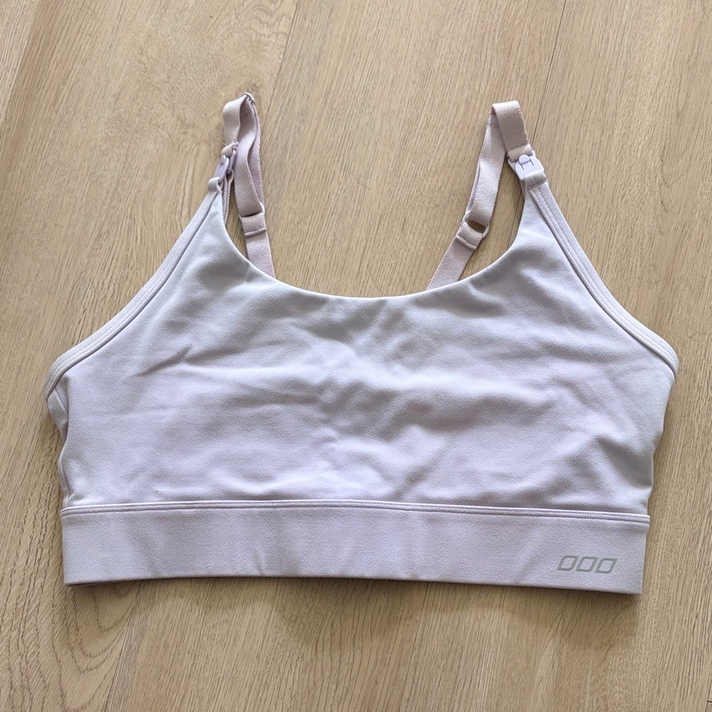 Nursing Bra Lorna Jane 36D Light Lilac Sports Bra with Adjustable Straps